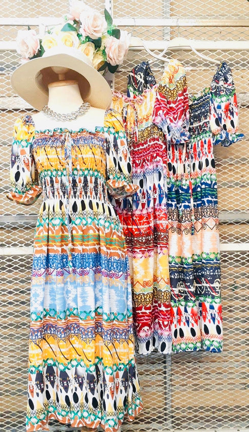 Summer Casual Puff Sleeves Dresses